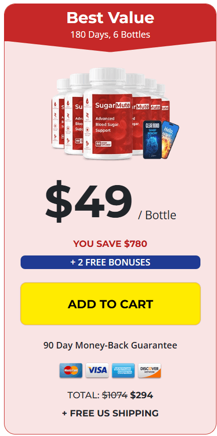 SugarMute 6 $49/bottle